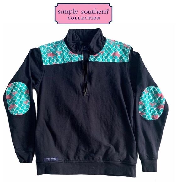 Simply Southern Pullover Mermaid Scale Size Small - Picture 1 of 12